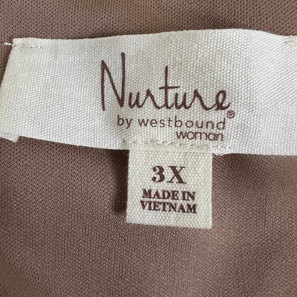 Nurture by Westbound Woman Velvet Maxi Dress 3X Brown Animal Print High Low Hem - Picture 6 of 10